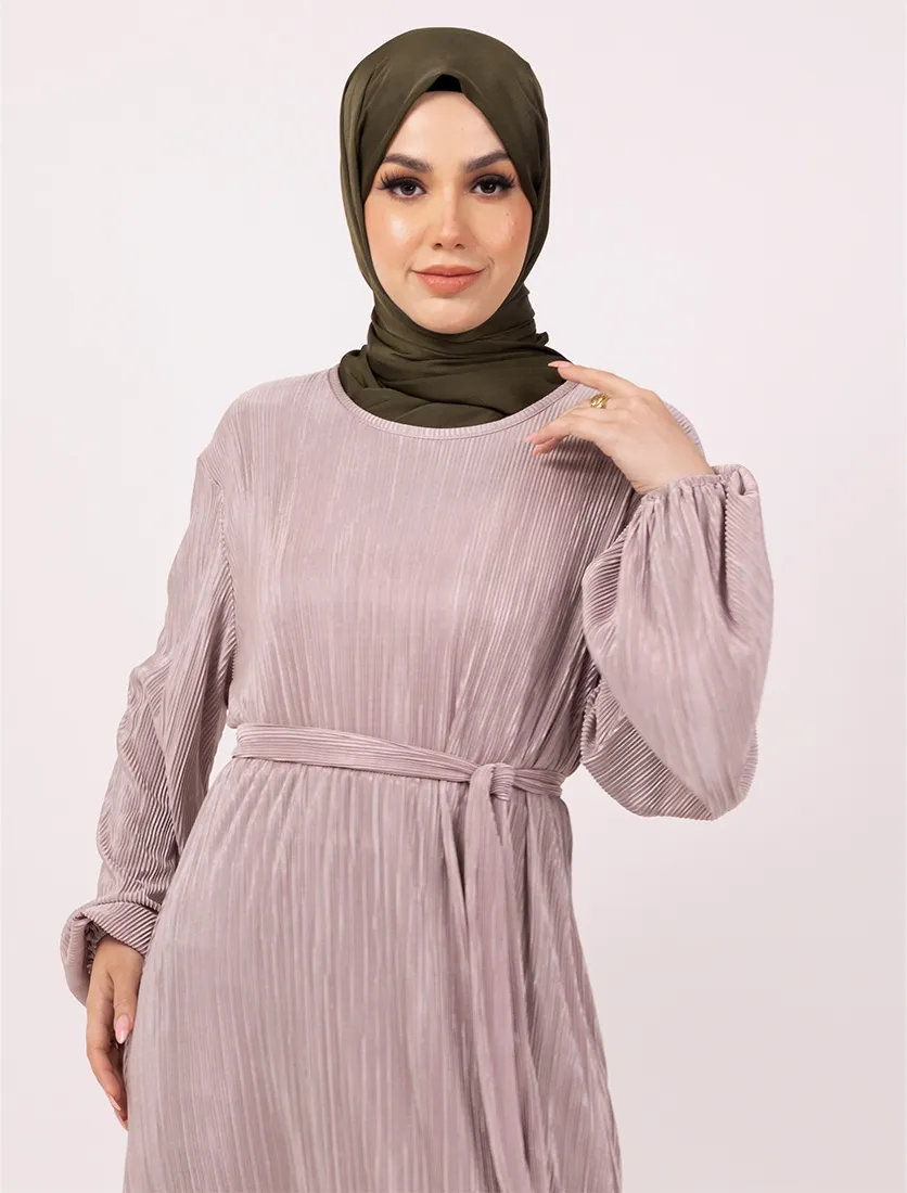 Pink Plisse Abaya